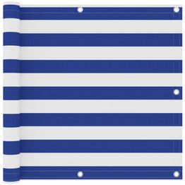 Parvekkeen suoja sinivalkoinen 90x400 cm oxford kangas