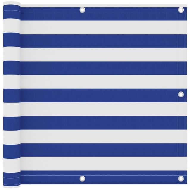 Parvekkeen suoja sinivalkoinen 90x400 cm oxford kangas_1