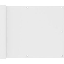 Parvekkeen suoja valkoinen 75x600 cm oxford kangas