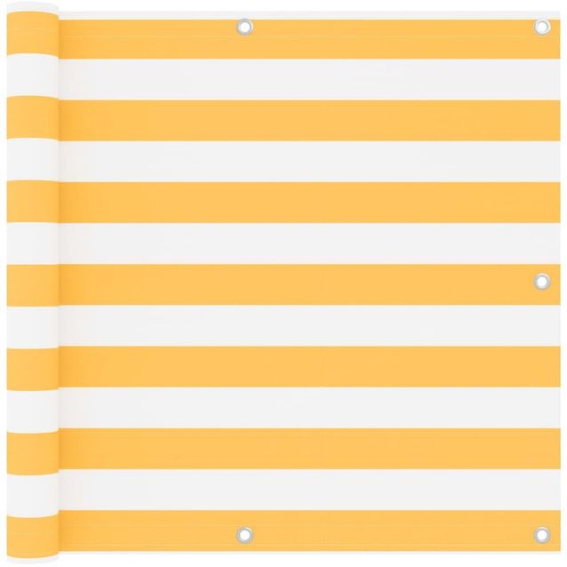 Parvekkeen suoja valkoinen ja keltainen 90x500 cm oxford_1