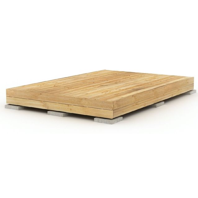 Valmisterassi Patio terassielementti Classic 2x3m lehtikuusi