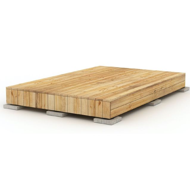 Valmisterassi Patio terassielementti Modern 2x3m lehtikuusi