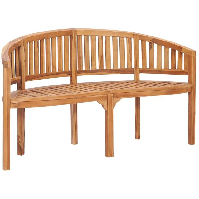 Penkki banaanin muotoinen 151 cm täysi tiikki_1