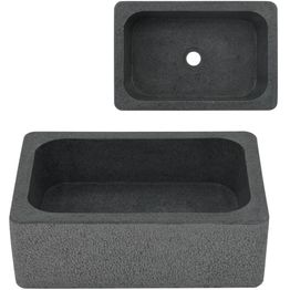 Pesuallas jokikivi 45x30x15 cm musta