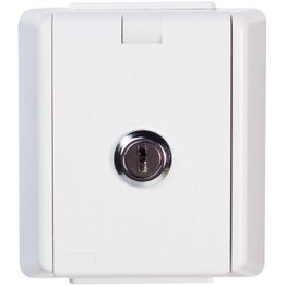 Pistorasia ELKO RS Nordic 1-osainen kannella + lukko IP44 RL kirkkaan valkoinen