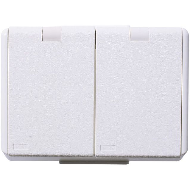 Pistorasia ELKO RS Nordic 2 osainen IP44 RL kirkkaan valkoinen kannella