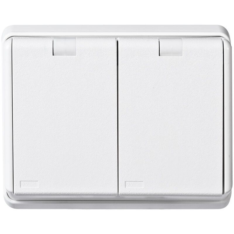 Pistorasia ELKO RS Nordic 2-osainen kannella RL IP44  kirkkaan valkoinen