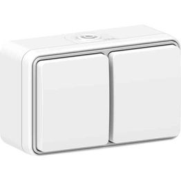 Pistorasia Gelia Connect 2 Home 2-osainen 16A IP54 pinta-asennus valkoinen