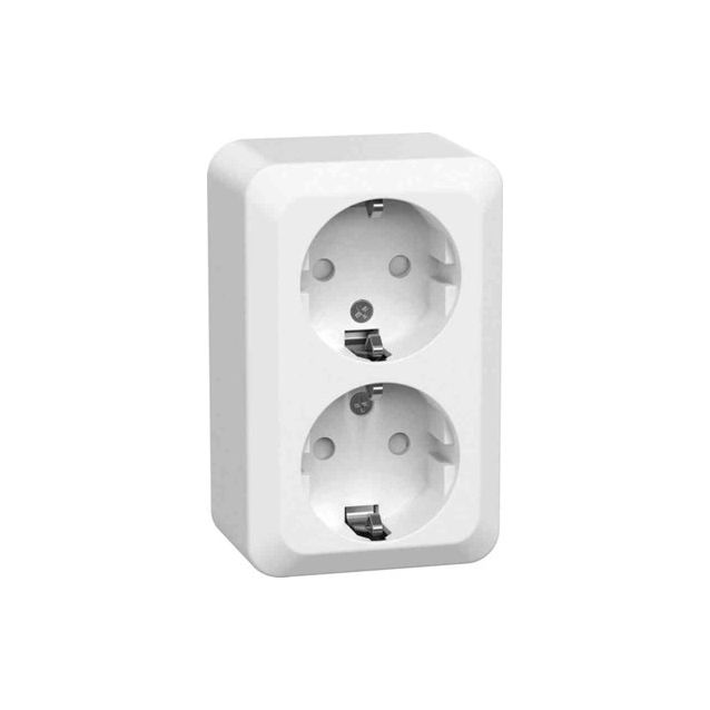 Pistorasia Gelia Connect 2 Home 2 osainen 16A maadoitettu pinta asennus valkoinen