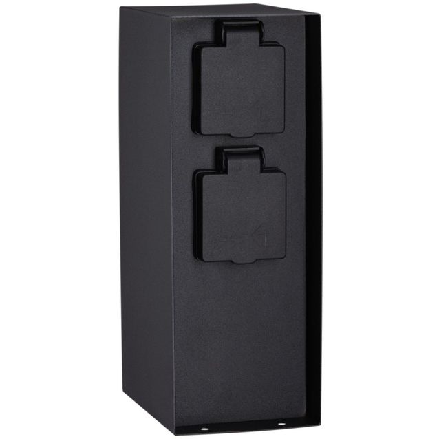 Pistorasiatolppa Paulmann Rio 2 pistorasiaa 70x70x230mm IP44 antrasiitti