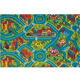 Lastenhuoneen matto Tyyni Design Play City Liikenne harmaa eri kokoja