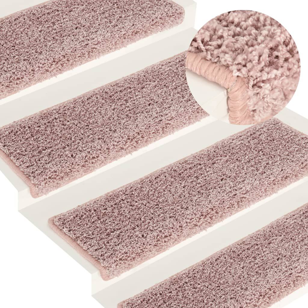 Porrasmatot 15 kpl 65x25 cm valkoinen ja pinkki