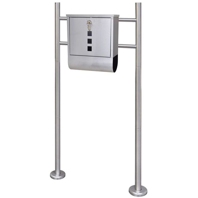 Postilaatikko ja jalusta ruostumatonta terästä_1