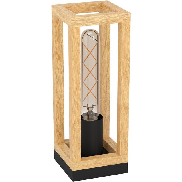 Pöytävalaisin Eglo Nafferton 40W 10x10x28cm puu musta