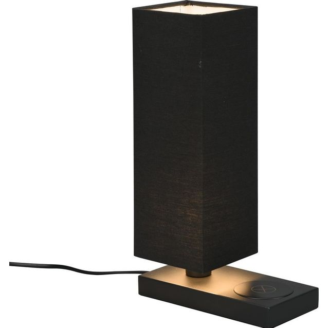 Pöytävalaisin Trio Haley E14 latausasemalla musta