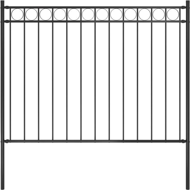 Puutarha aita teräs 1 7x1 2 m musta