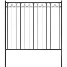 Puutarha-aita teräs 1,7x1,5 m musta