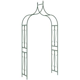 Puutarhakaari musta 120x38x258 cm rauta