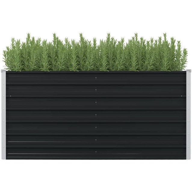 Puutarhalaatikko 160x80x77cm galvanoitu teräs antrasiitti_1