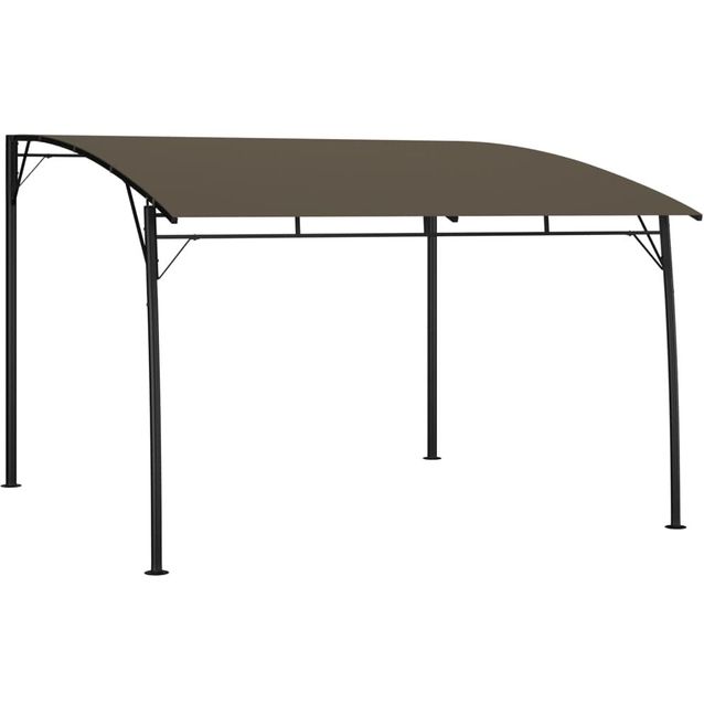 Puutarhan aurinkokatos 3x3x2,25 m harmaanruskea_1