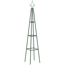 Puutarhan kasvitelineet 2 kpl musta 35x35x195 cm rauta