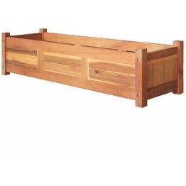 Puutarhan korotettu kukkalaatikko akaasiapuu 100x30x25 cm