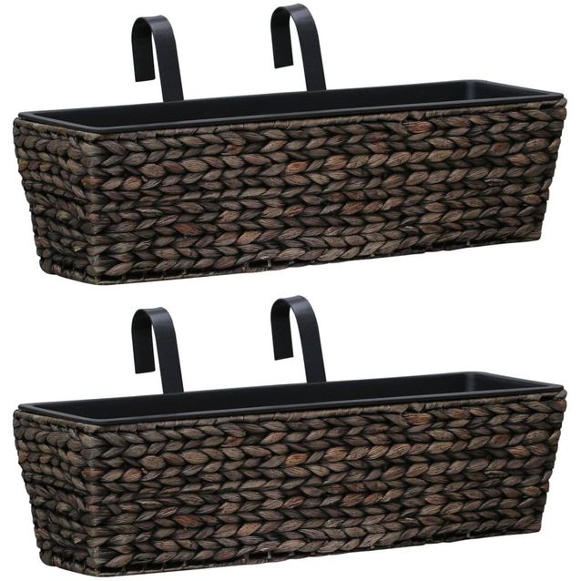 Puutarhan kukkalaatikot 2 kpl vesihyasintti ruskea_1