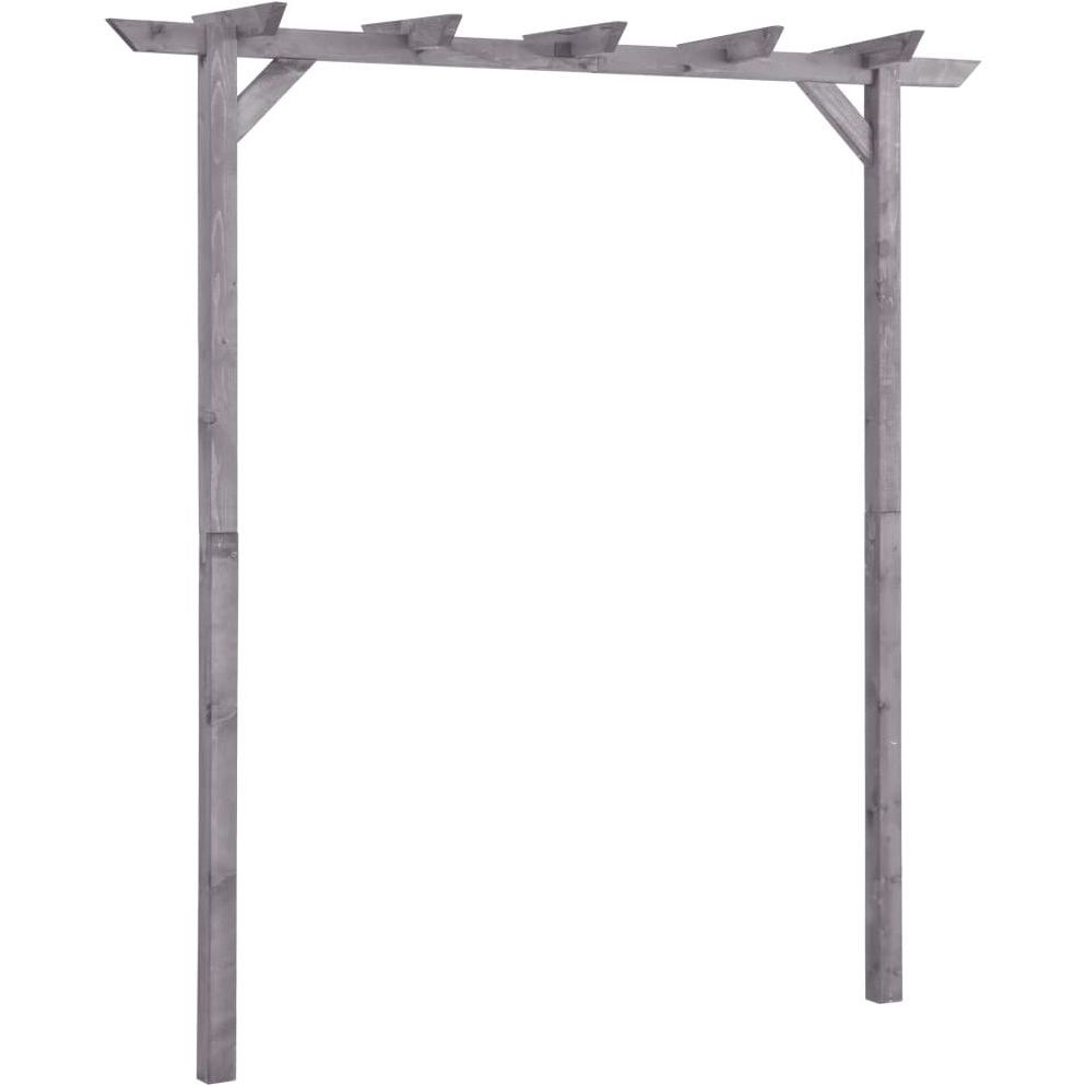 Puutarhan pergola harmaa 200x40x205 cm kyllästetty mänty