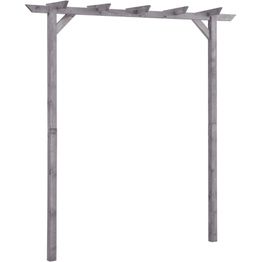 Puutarhan pergola harmaa 200x40x205 cm kyllästetty mänty