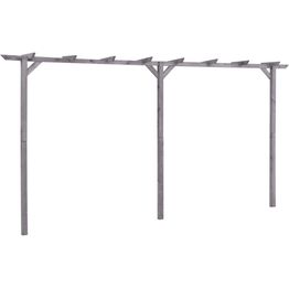 Puutarhan pergola harmaa 400x40x205 cm kyllästetty mänty