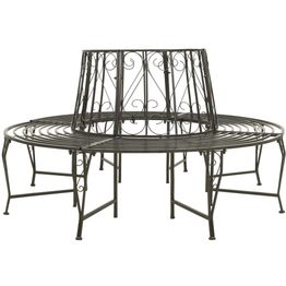 Puutarhan puunympäryspenkki 160 cm teräs