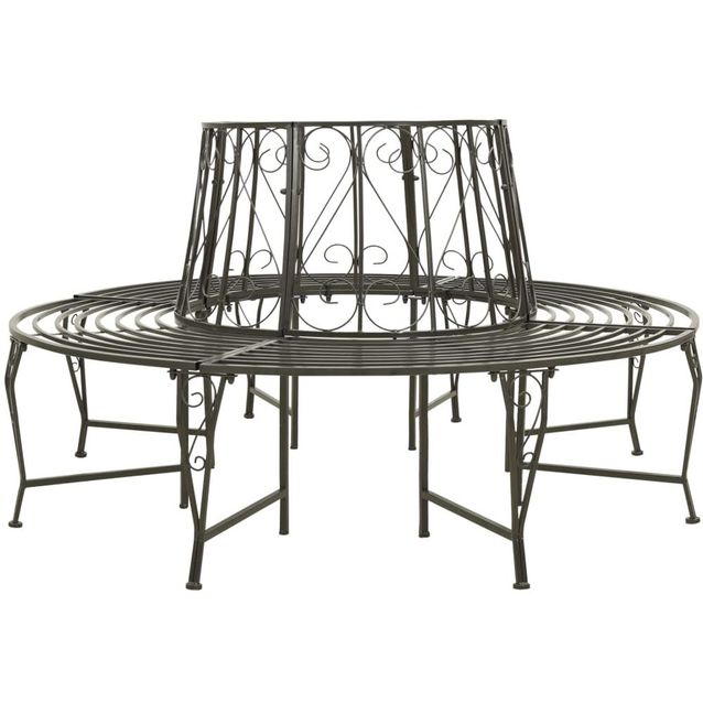 Puutarhan puunympäryspenkki 160 cm teräs_1