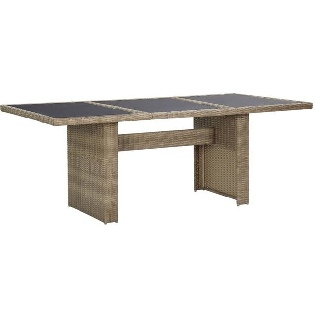 Puutarhan ruokapöytä ruskea 200x100x74 cm_1