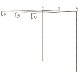 Puutarhan ruusukaari antiikkiruskea 3x3x2,5 m rauta