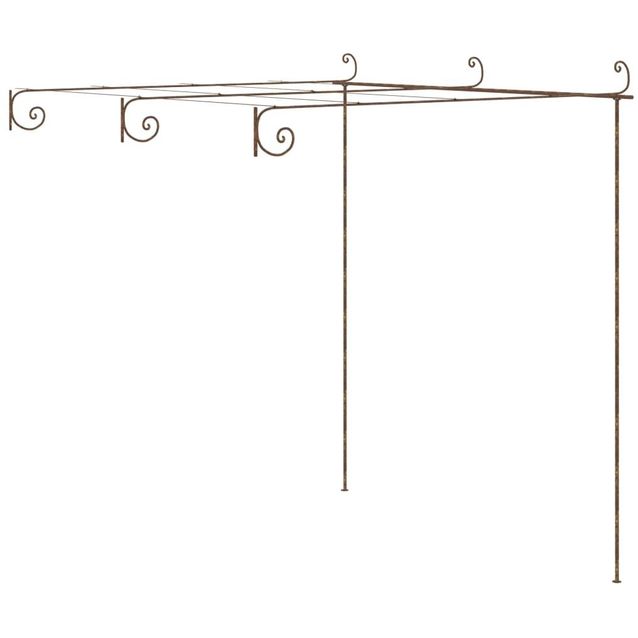 Puutarhan ruusukaari antiikkiruskea 3x3x2,5 m rauta_1