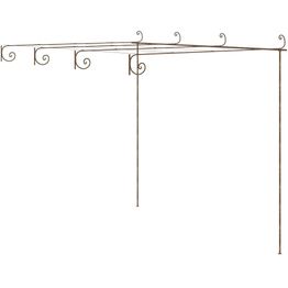 Puutarhan ruusukaari antiikkiruskea 4x3x2,5 m rauta