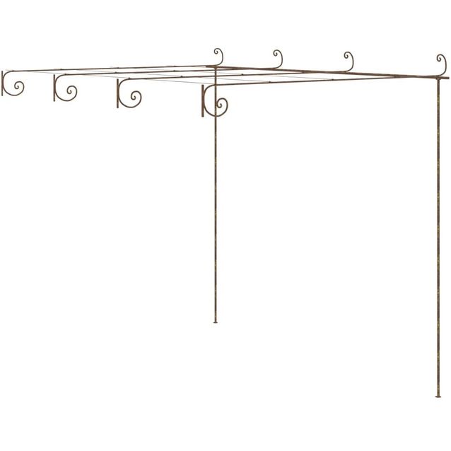 Puutarhan ruusukaari antiikkiruskea 4x3x2,5 m rauta_1