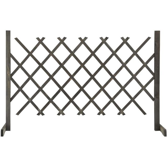 Puutarhan säleikköaita harmaa 120x90 cm täysi kuusi