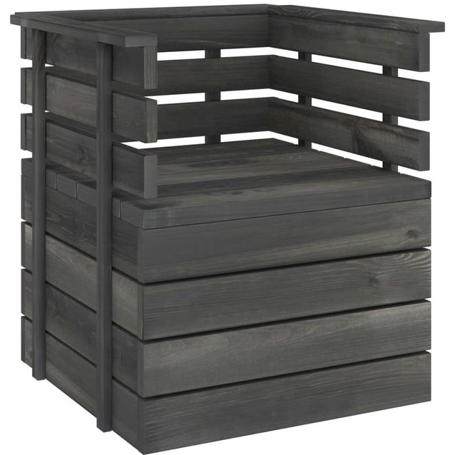 Puutarhanojatuoli täysi mänty tummanharmaa_1