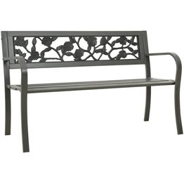 Puutarhapenkki 125cm teräs harmaa