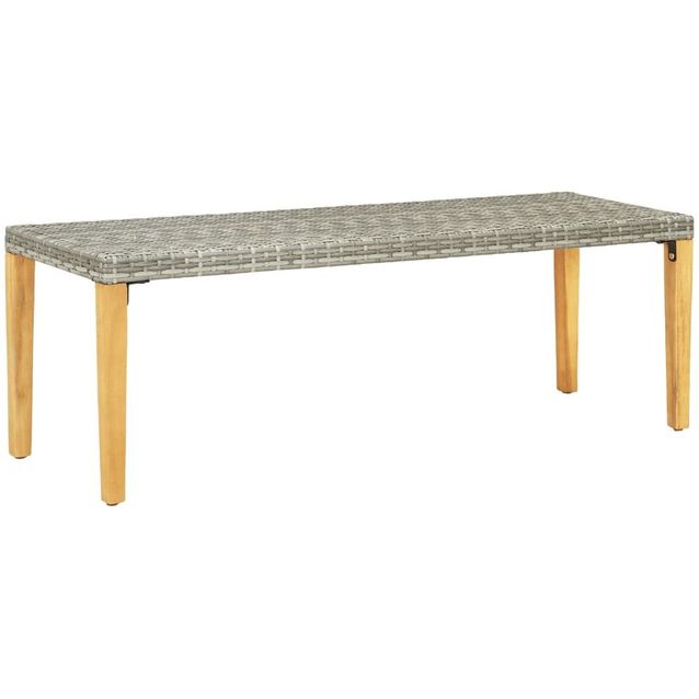 Puutarhapenkki 80 cm polyrottinki harmaa_1