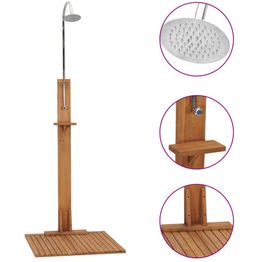 Puutarhasuihku 75x75x210 cm täysi tiikki