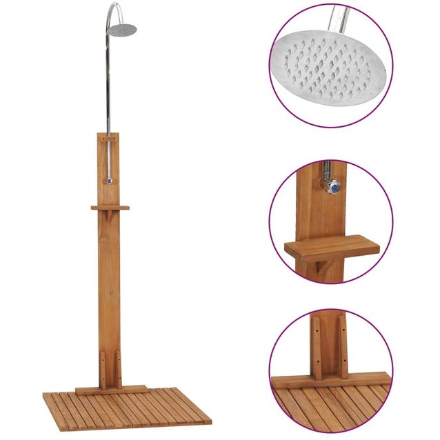 Puutarhasuihku 75x75x210 cm täysi tiikki_1