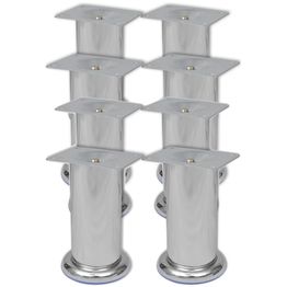Pyöreät sohvanjalat 8 kpl kromi 120 mm
