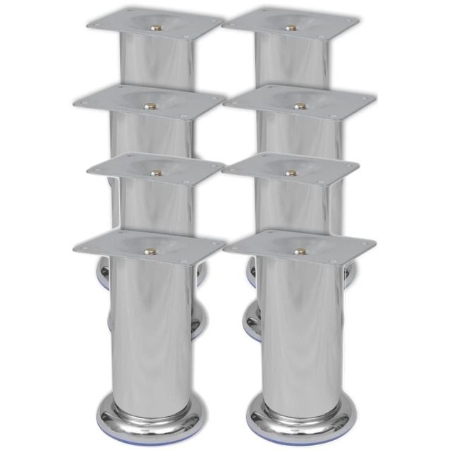 Pyöreät sohvanjalat 8 kpl kromi 120 mm_1