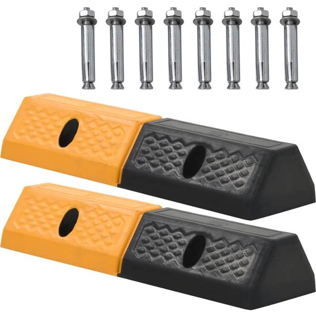 Pysäköintistopparit 2 kpl kumi 49x15x9 cm