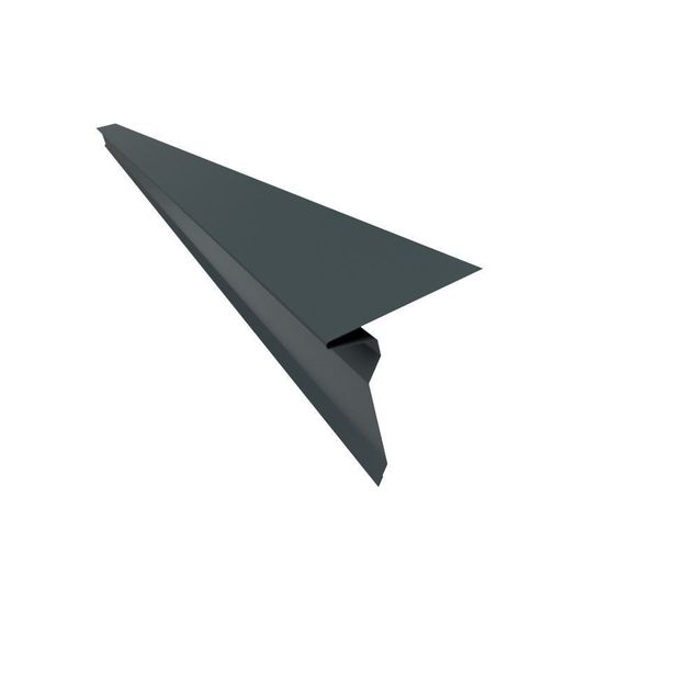 Räystäslista taittuva Ruukki Trendic pystysaumakatteille, 3m, Rough matta RR23 tummanharmaa