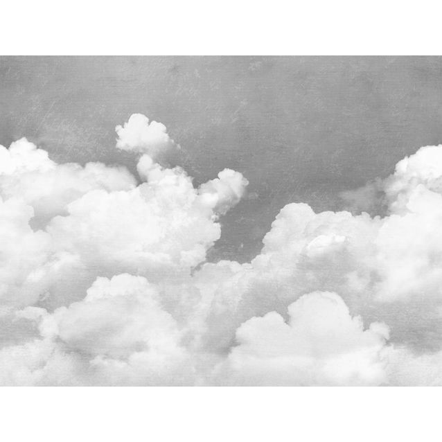 Kuvatapetti Rebel Walls Cuddle Clouds Graphite mittatilaus