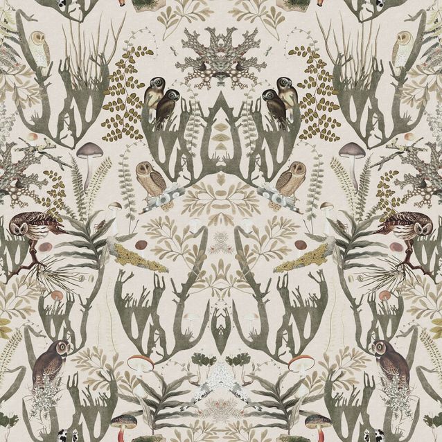 Mittatilaustapetti Rebel Walls The Swedish Forest, White (R16213)