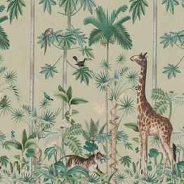 Mittatilaustapetti Rebel Walls Giraffes Stroll, Sunny (R16794)